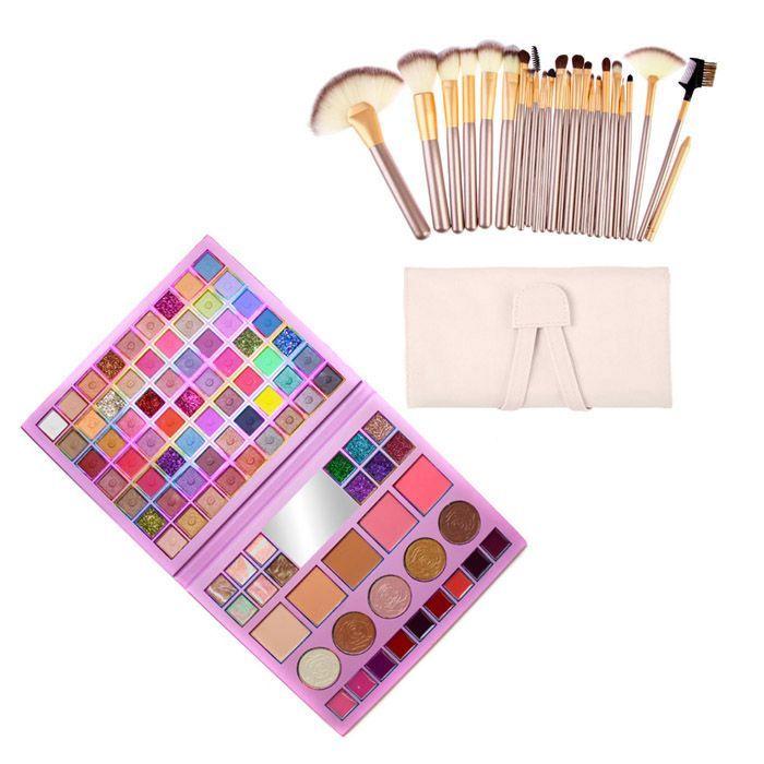  Paleta de sombras grande 94 colores más 24 brochas profesionales-0