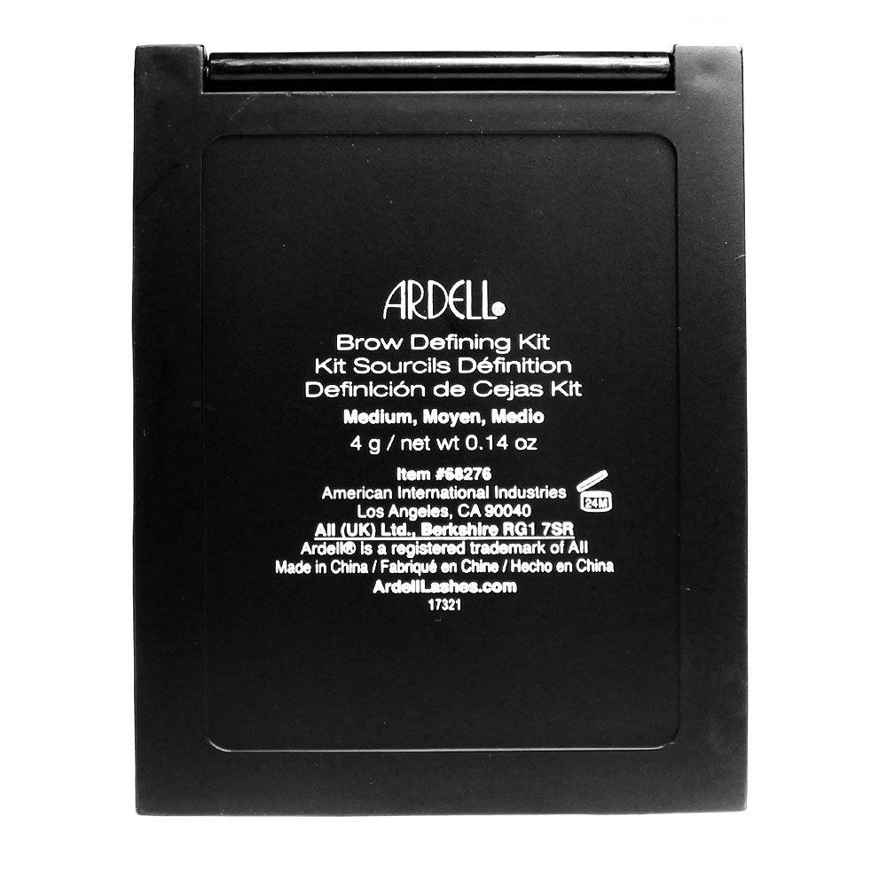 Kit maquillaje para cejas café sombras cepillo brocha Ardell-6