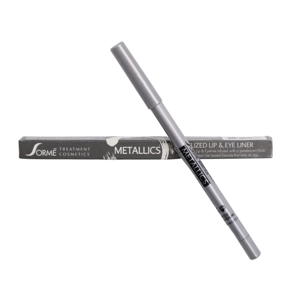 Delineador ojos y labios Sormé Metalics larga duración plata-1
