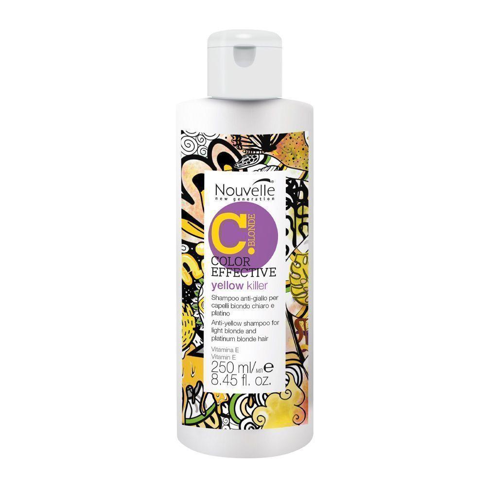 Shampoo matizador anti yellow nutritivo vitamina E Nouvelle-0