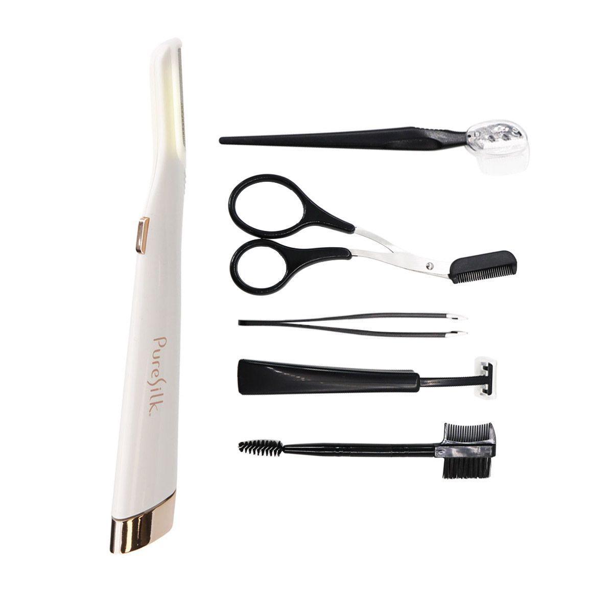 Depilador de vello facial Pure Silk + Set perfilado de ceja-0