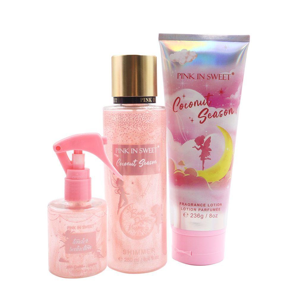 Kit polvo de hada crema splash corporal brillo capilar coco-1