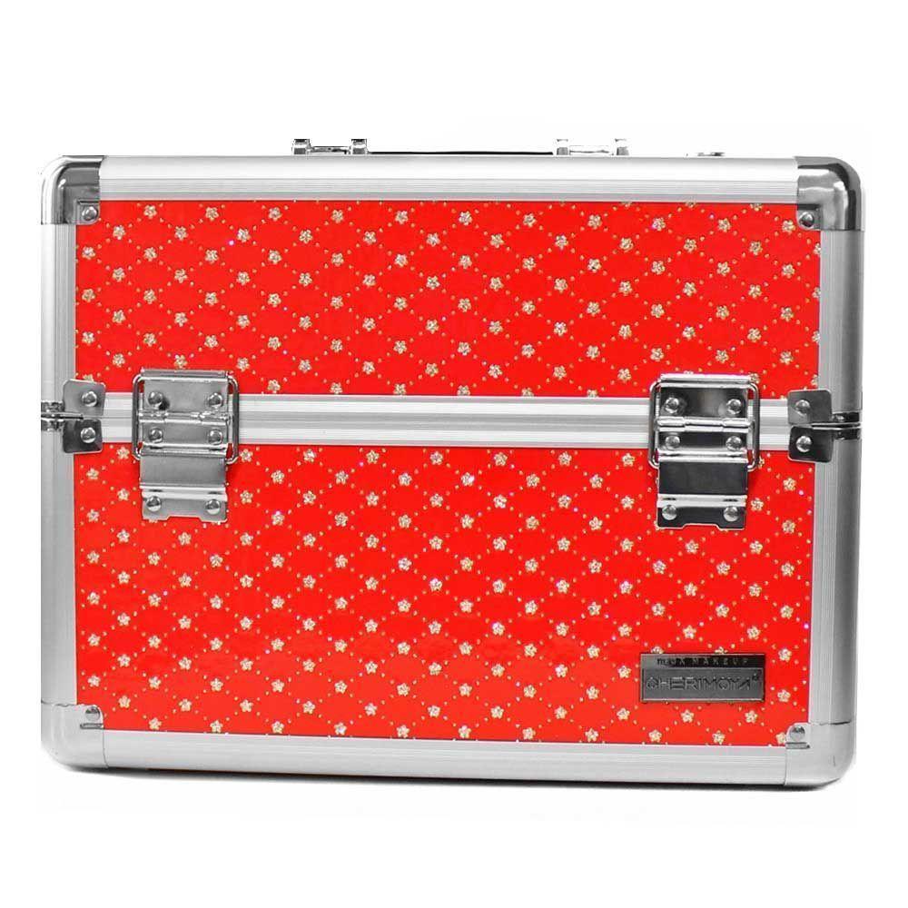 Maleta manicure o maquillaje Rojo/Brillo 22x32x26-2