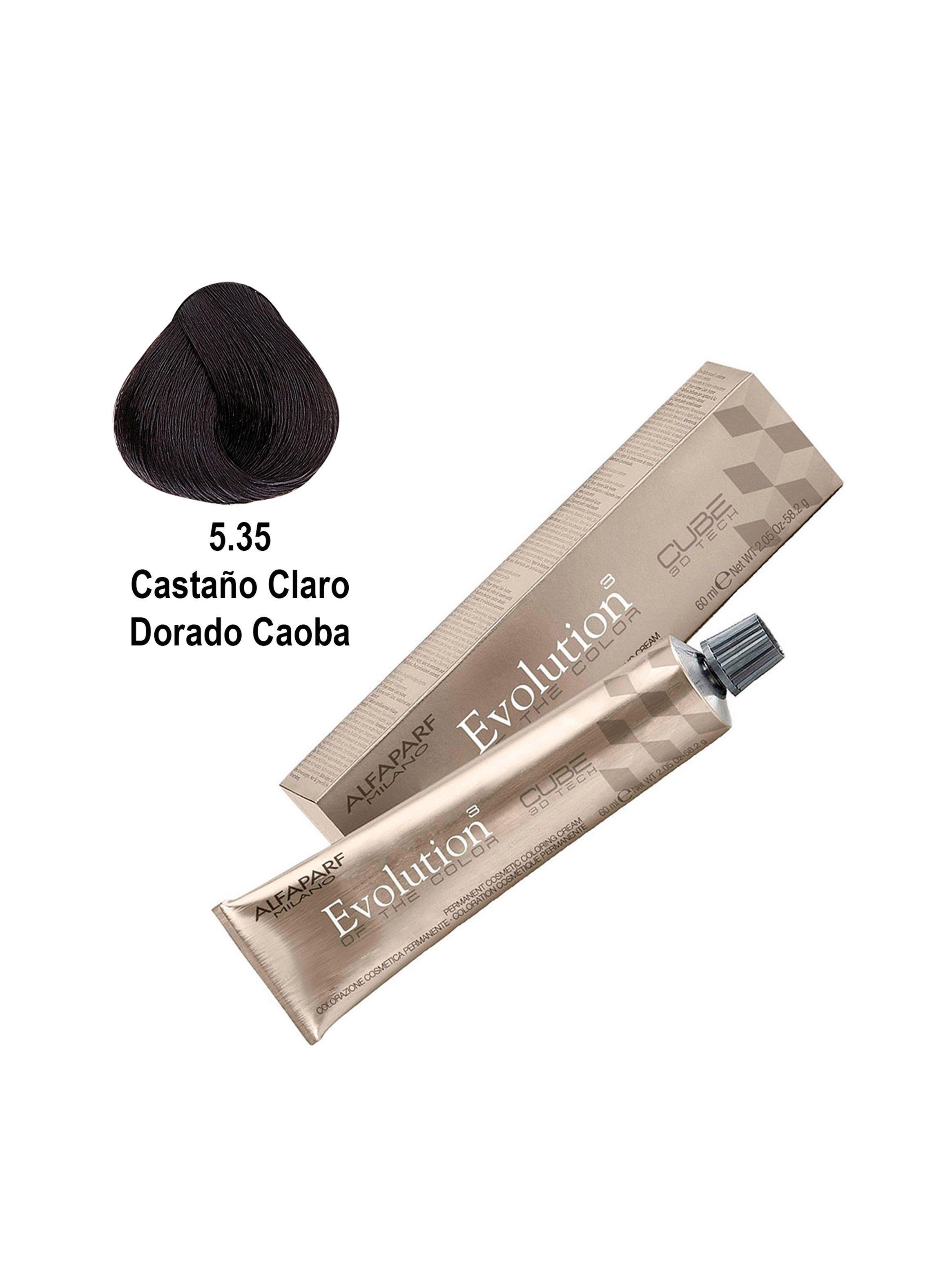 Tintura Profesional Alfaparf Evolution 5.35 + Oxidante Vol.20-2