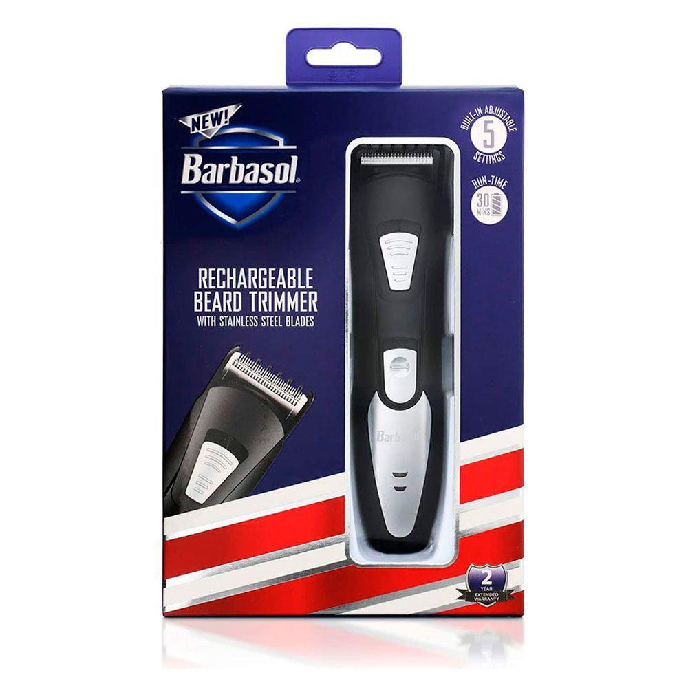 Afeitadora cortadora barba USB Barbasol + aceite de barba-2
