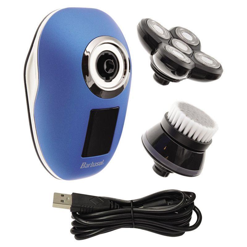 Afeitadora de cabeza giratoria recargable USB Barbasol-0