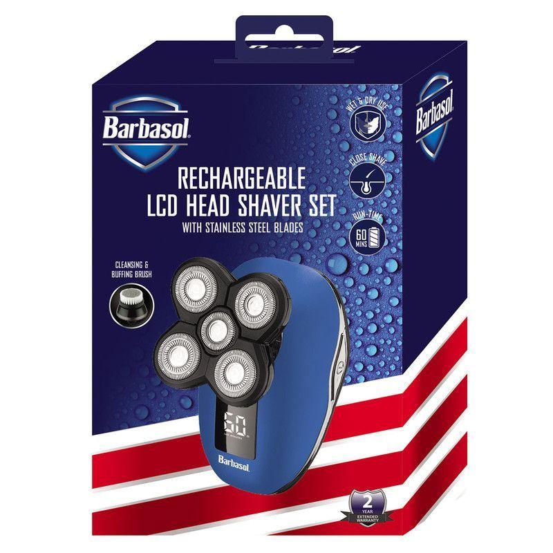 Afeitadora de cabeza giratoria recargable USB Barbasol-5