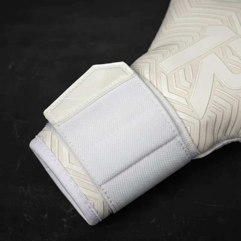 Guantes Arquero Profesional Latex Contact 4MM Aleman Blanco Raw Goalie-2
