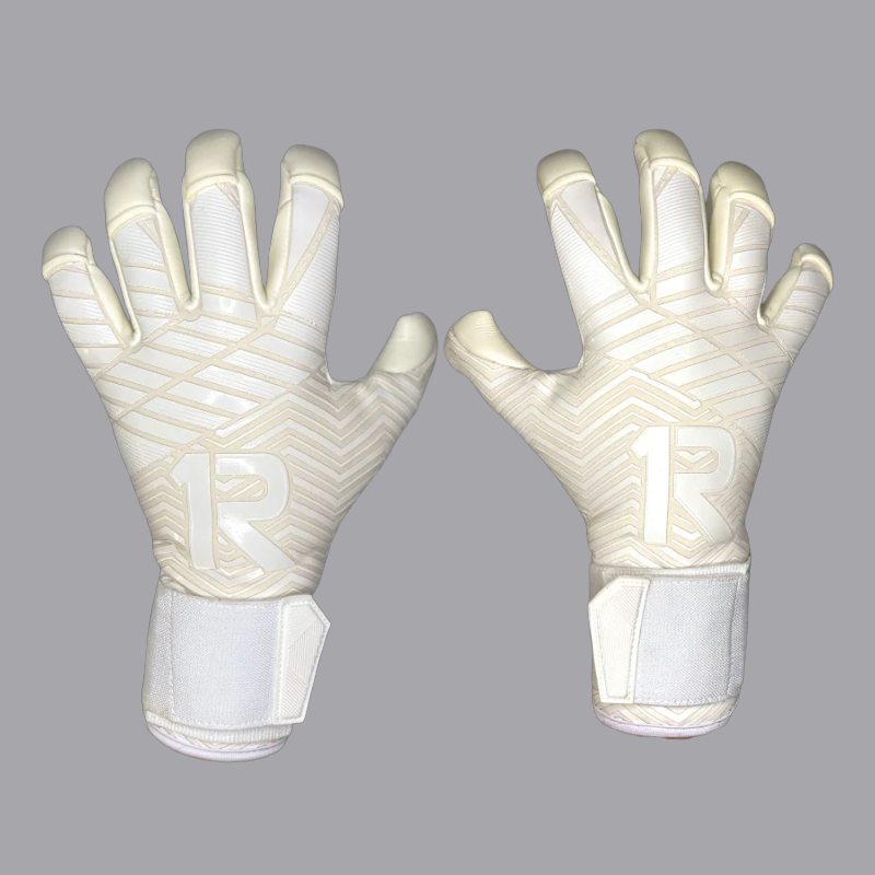Guantes Arquero Profesional Latex Contact 4MM Aleman Blanco Raw Goalie-3