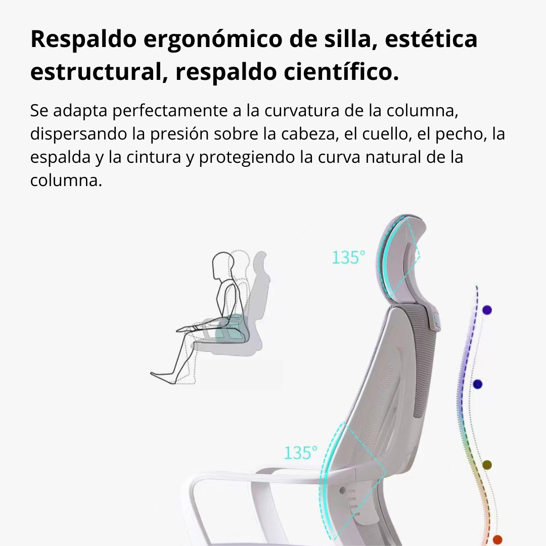 Silla Polar Ergónomica Oficina Escritorio Silenciosa A802-5