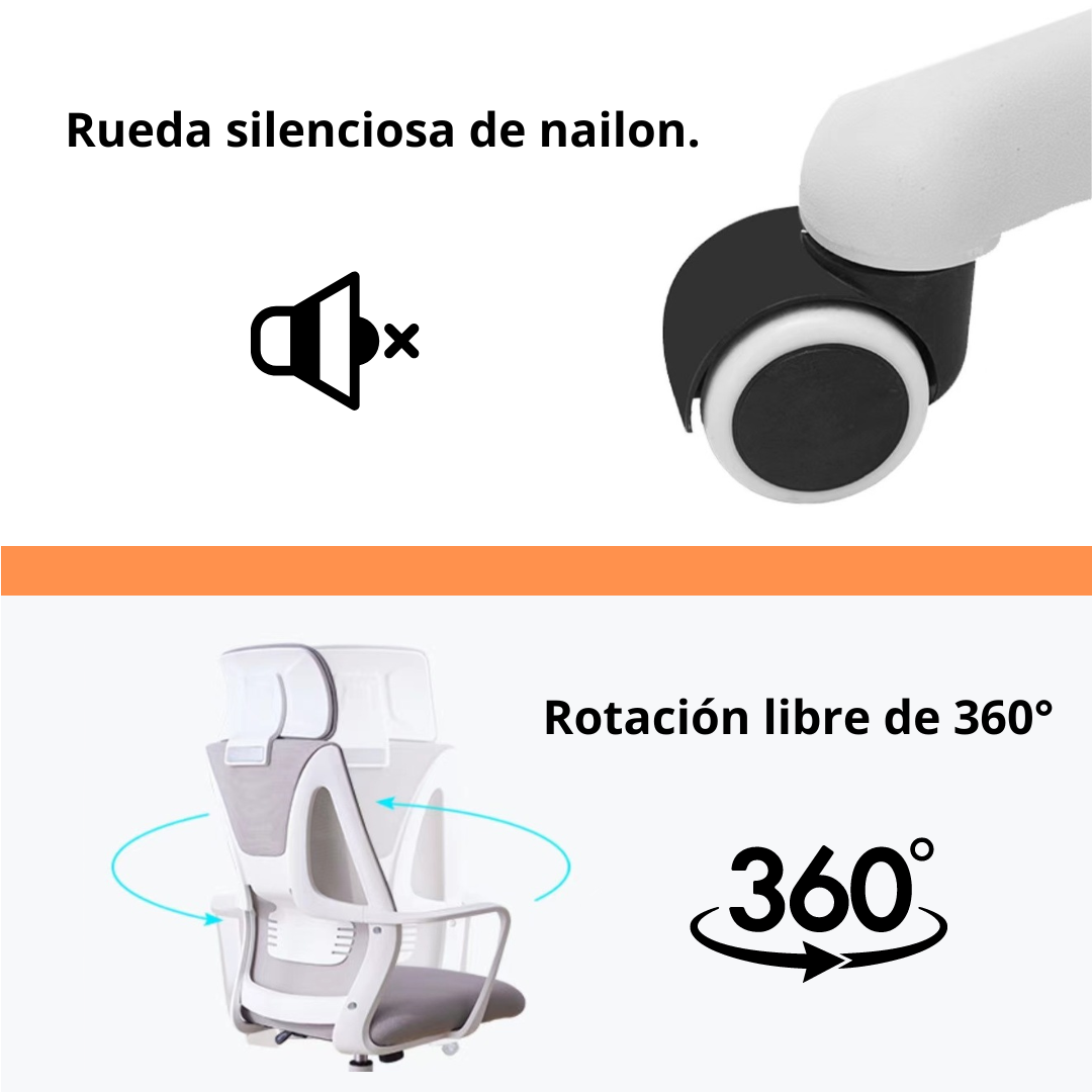 Silla Polar Ergónomica Oficina Escritorio Silenciosa A802-6