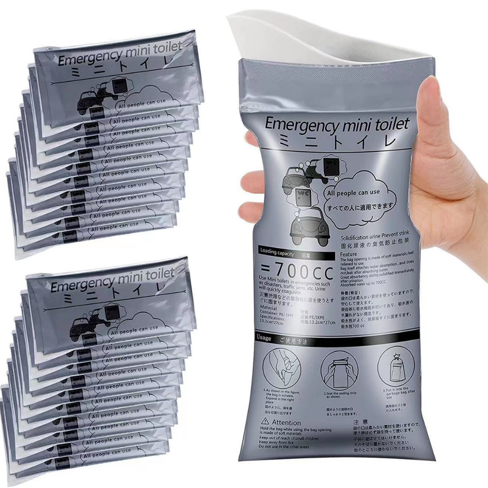Pack 10 Bolsa Para Orinar Vómito Desechable Viajes 700 ml-0