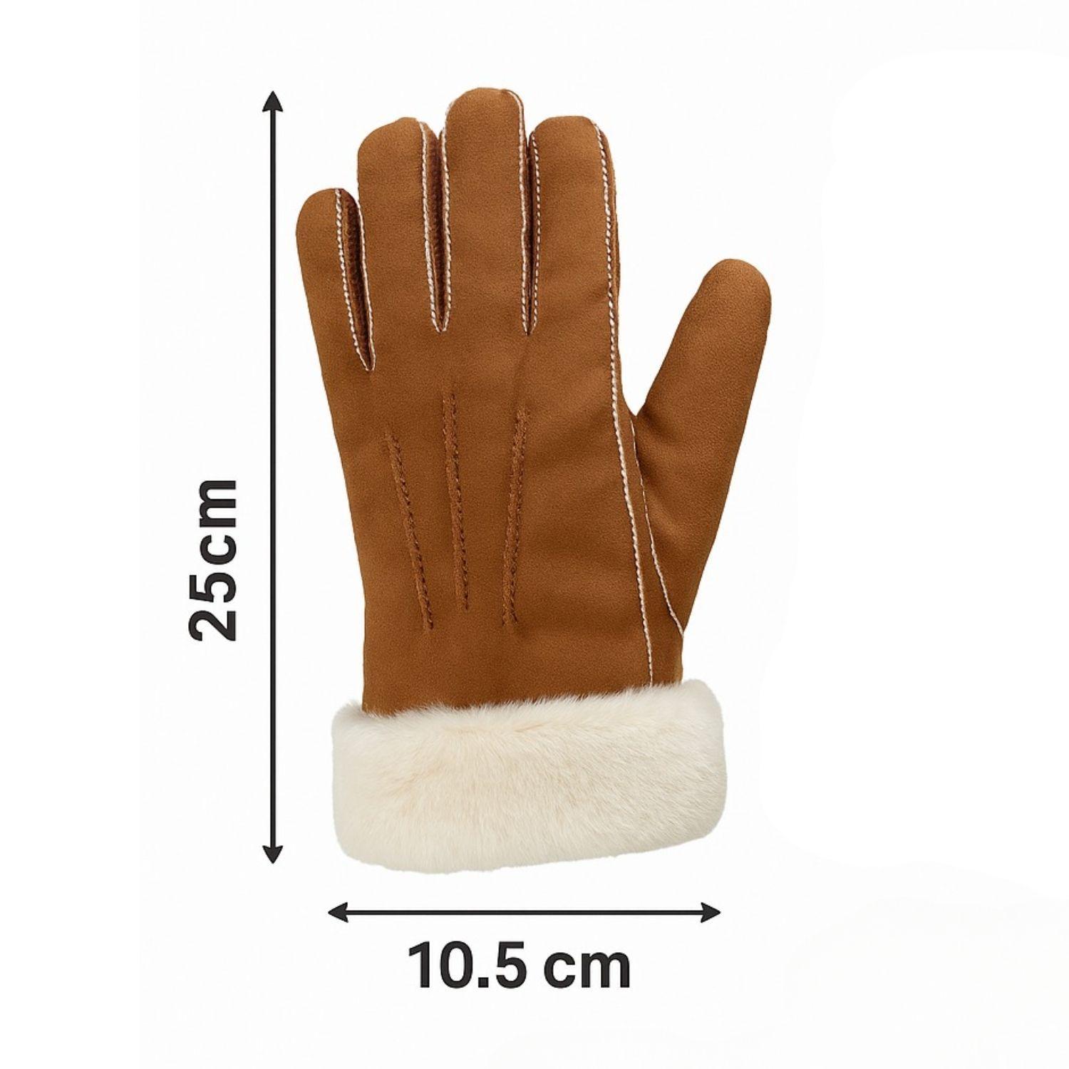 Guantes De Lana Invierno Para Mujer Cálidos Resistentes-4