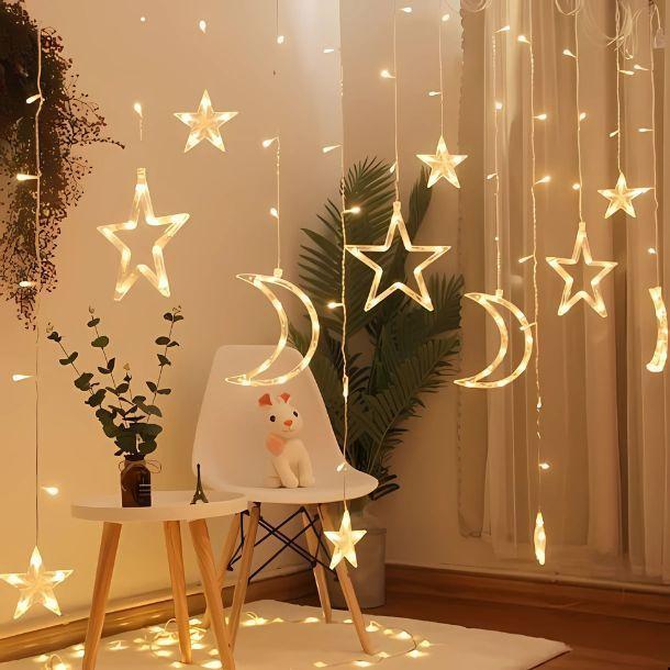 Luces Led De Cortina Guirnalda Navidad Extendible-2