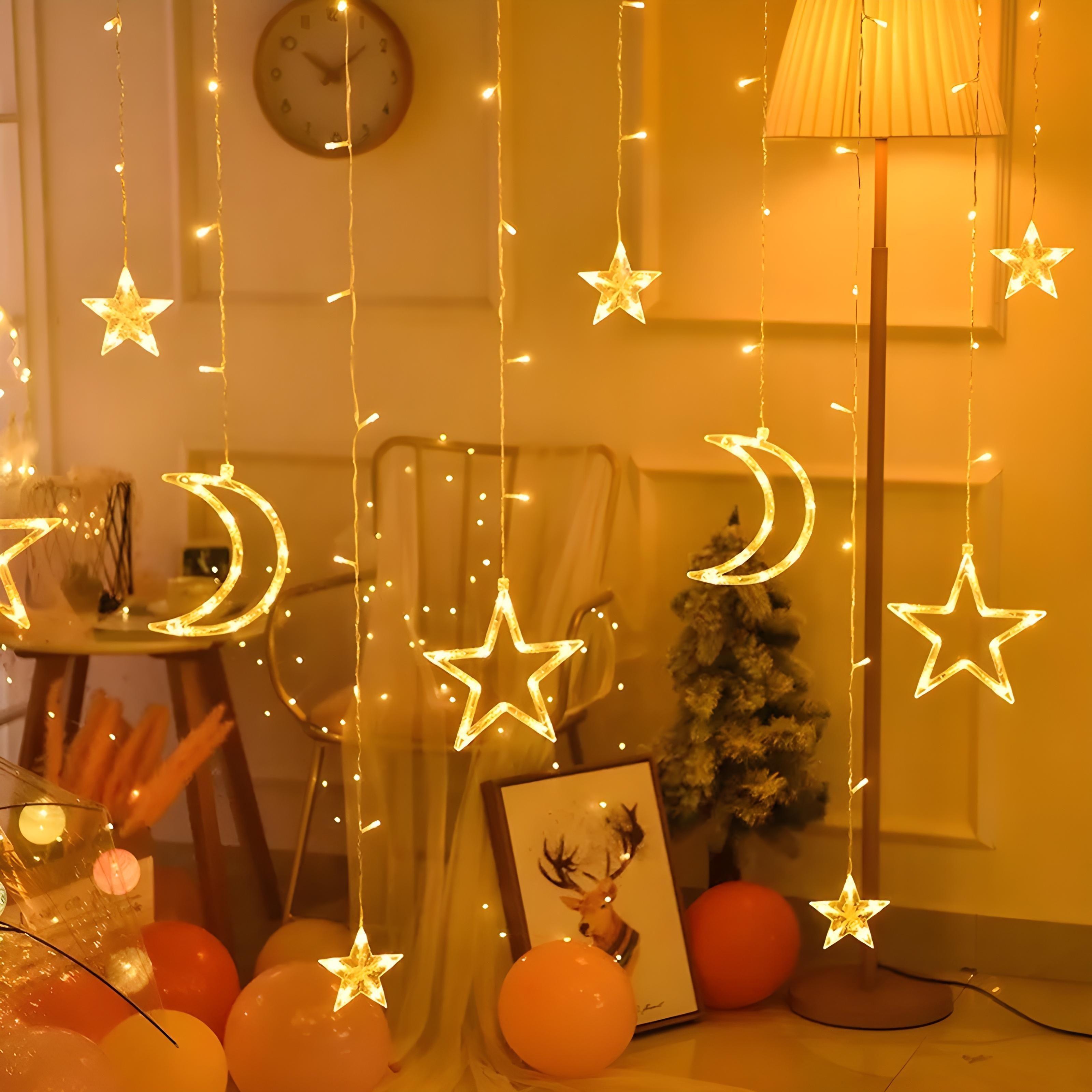 Luces Led De Cortina Guirnalda Navidad Extendible-4