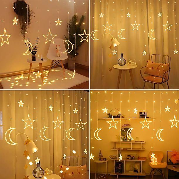 Luces Led De Cortina Guirnalda Navidad Extendible-6