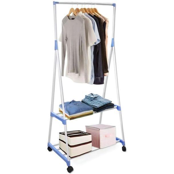 Perchero Organizador De Ropa Triangular Con Zapatero-3