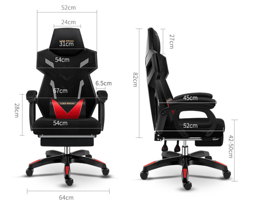 Silla Gamer Reclinable Con Reposapiés Moderna Ergo-2