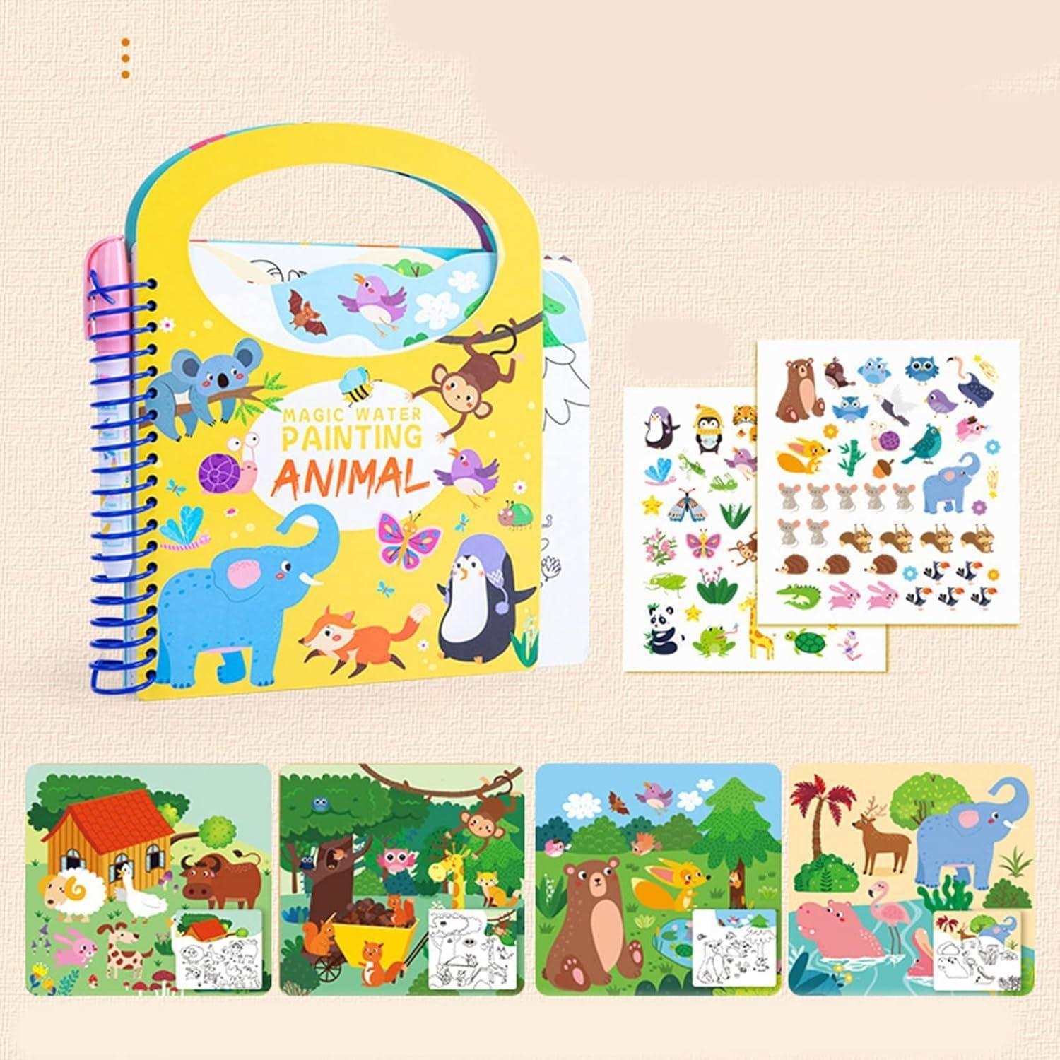 Libro Mágico Cuaderno Didáctico Niños Para Pintar Con Agua-2