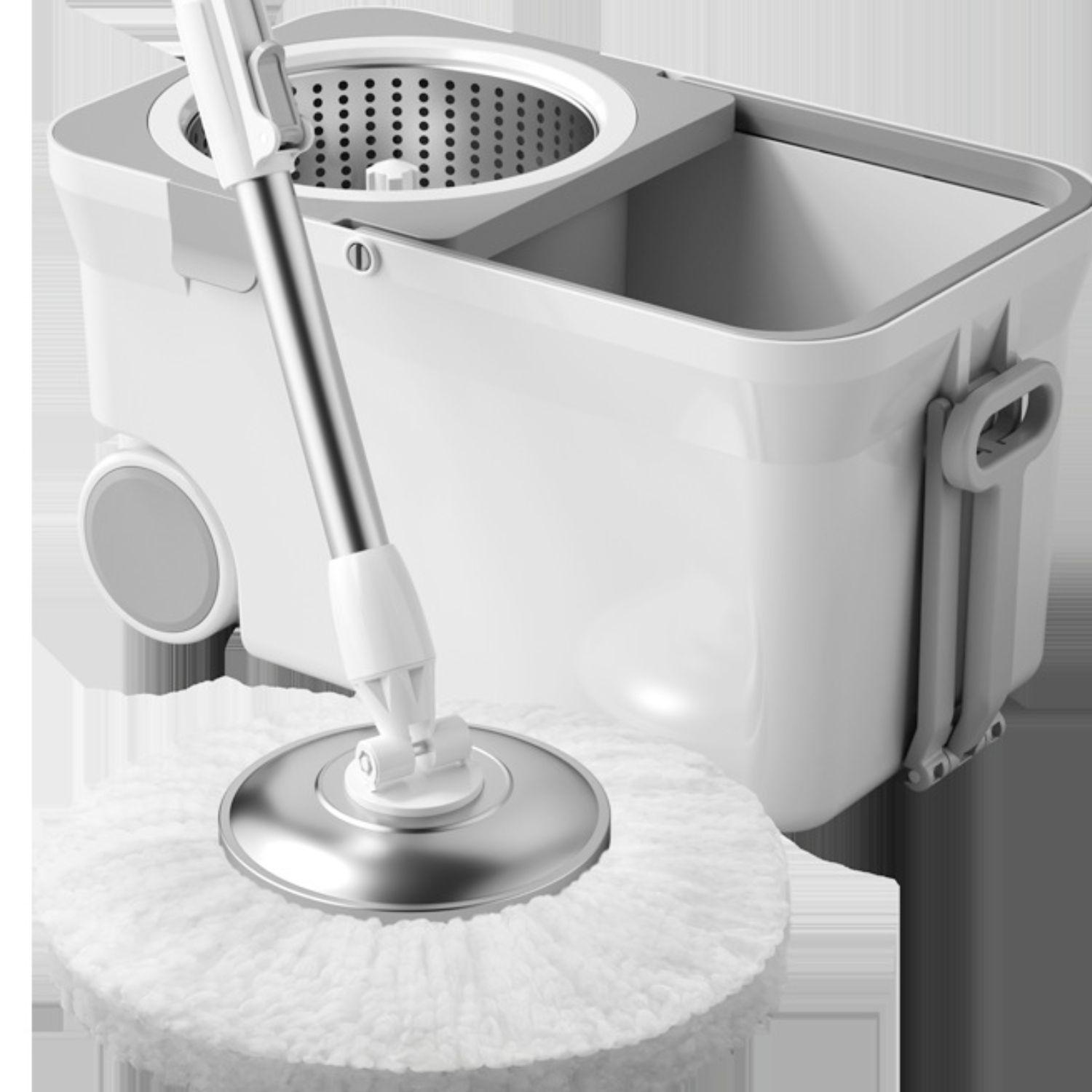 Mopa Giratoria Con Balde De Acero Inoxidable -2
