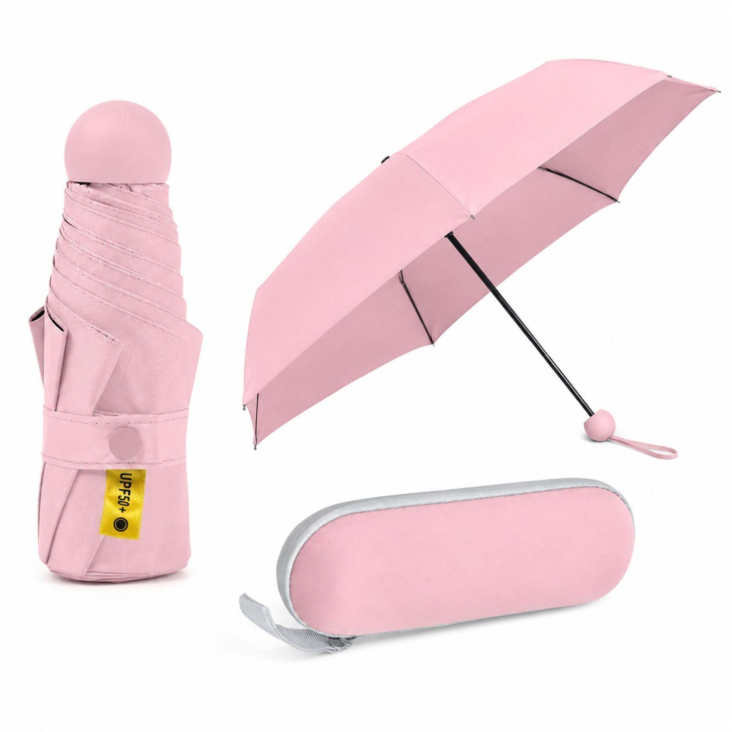 Paraguas Plegable Capsula 8 Varillas UV Resistente Ligero-0