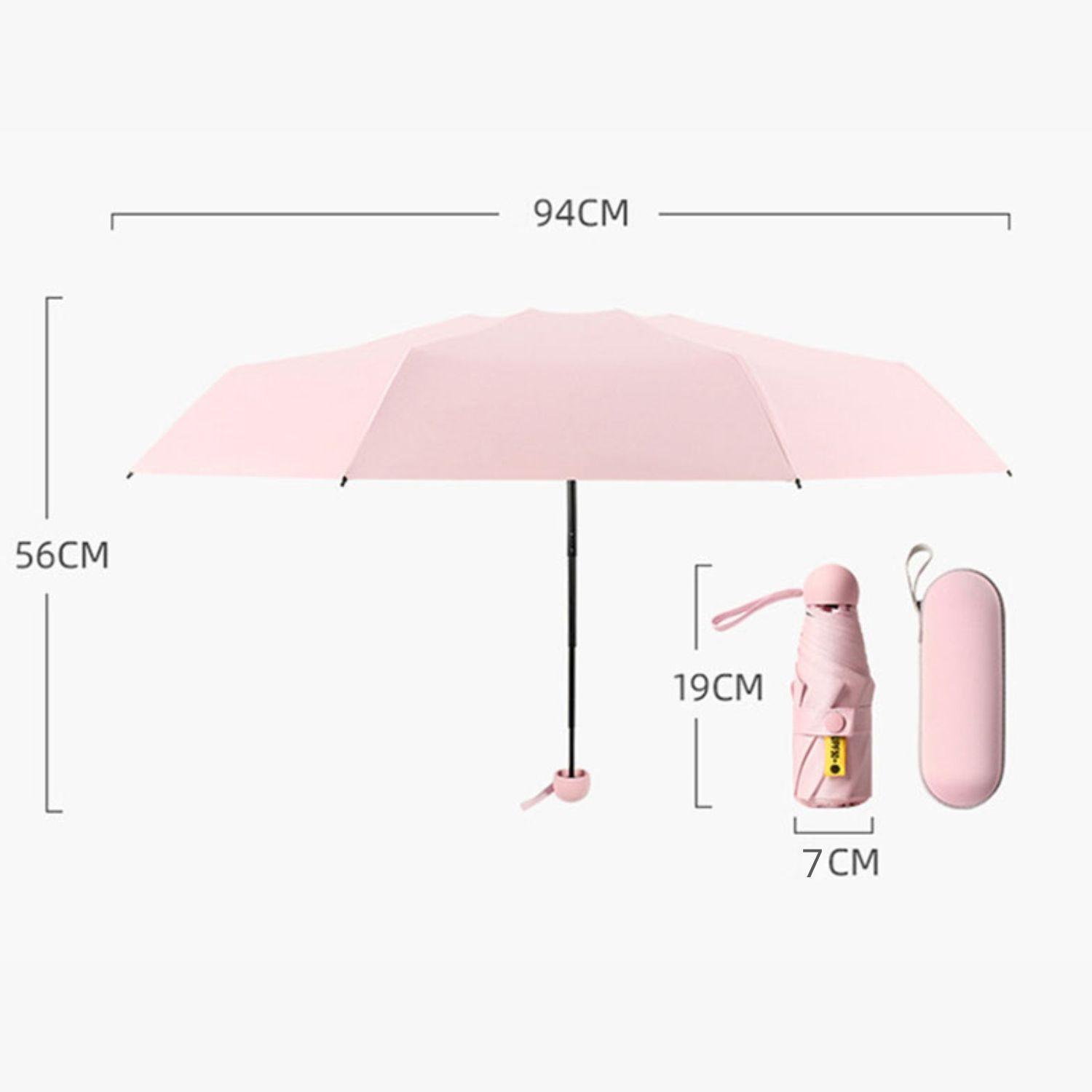 Paraguas Plegable Capsula 8 Varillas UV Resistente Ligero-2