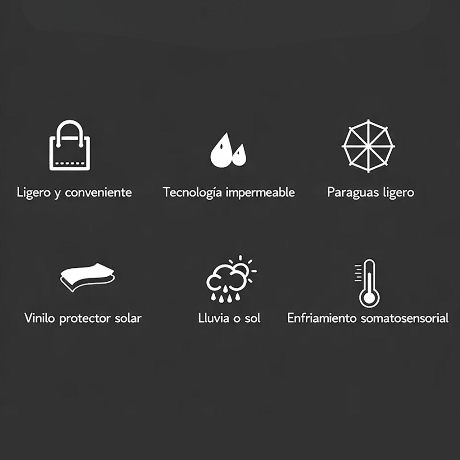 Paraguas Plegable Capsula 8 Varillas UV Resistente Ligero-5