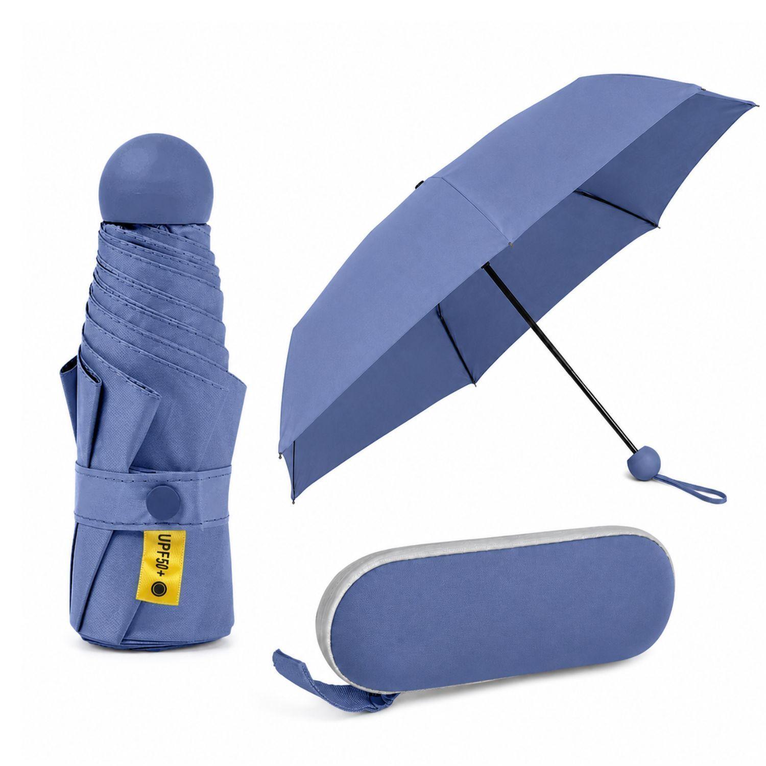 Paraguas Plegable Capsula 8 Varillas UV Resistente Ligero-0