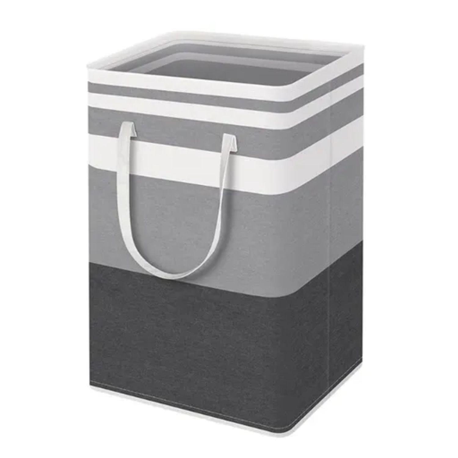 Cesta Canasto De Tela 75L 40x30x62 Para Ropa Lavanderia-0