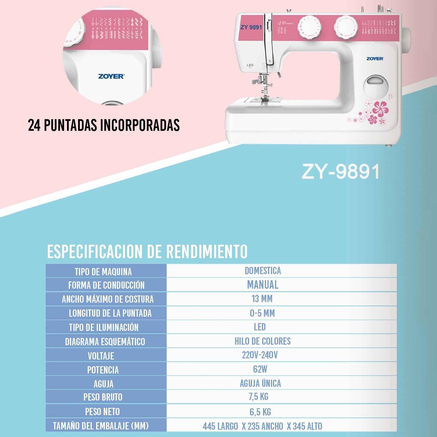 Maquina de Coser 24 Puntas Integradas Portatil-4