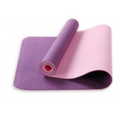 Mat Alfombra De Yoga Tpe 6mm Doble Color-0