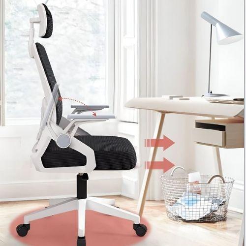 Silla Oficina Con Cabecero Ergonómico Malla Mesh Home Office-3