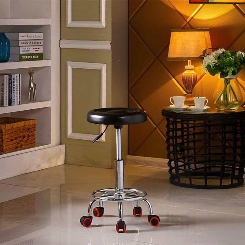Taburete Silla de Peluquería, Bar, Hogar Giratoria Ajustable-4