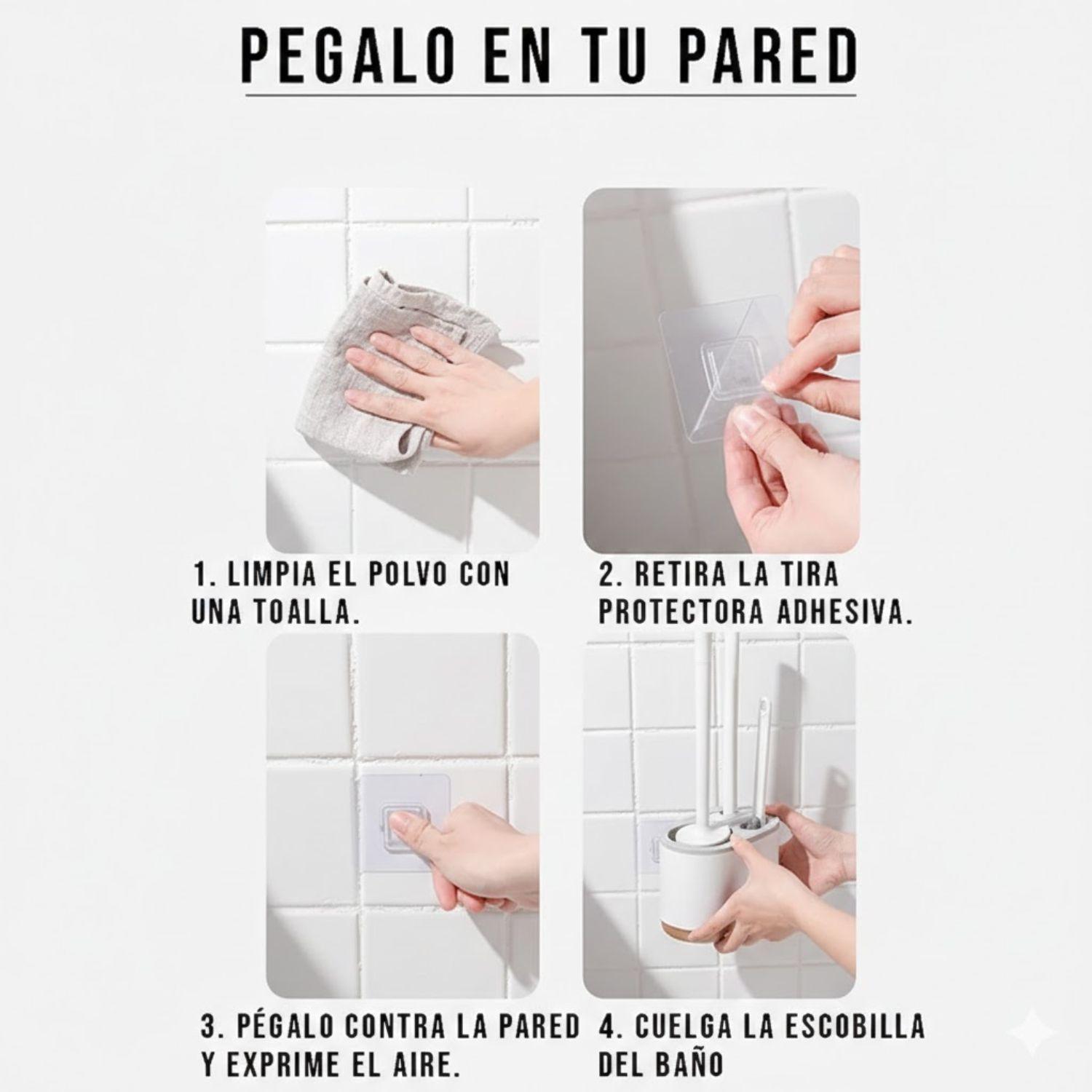 Juego de 3 Cepillos Escobillas Moderno para Inodoro De Baño-5