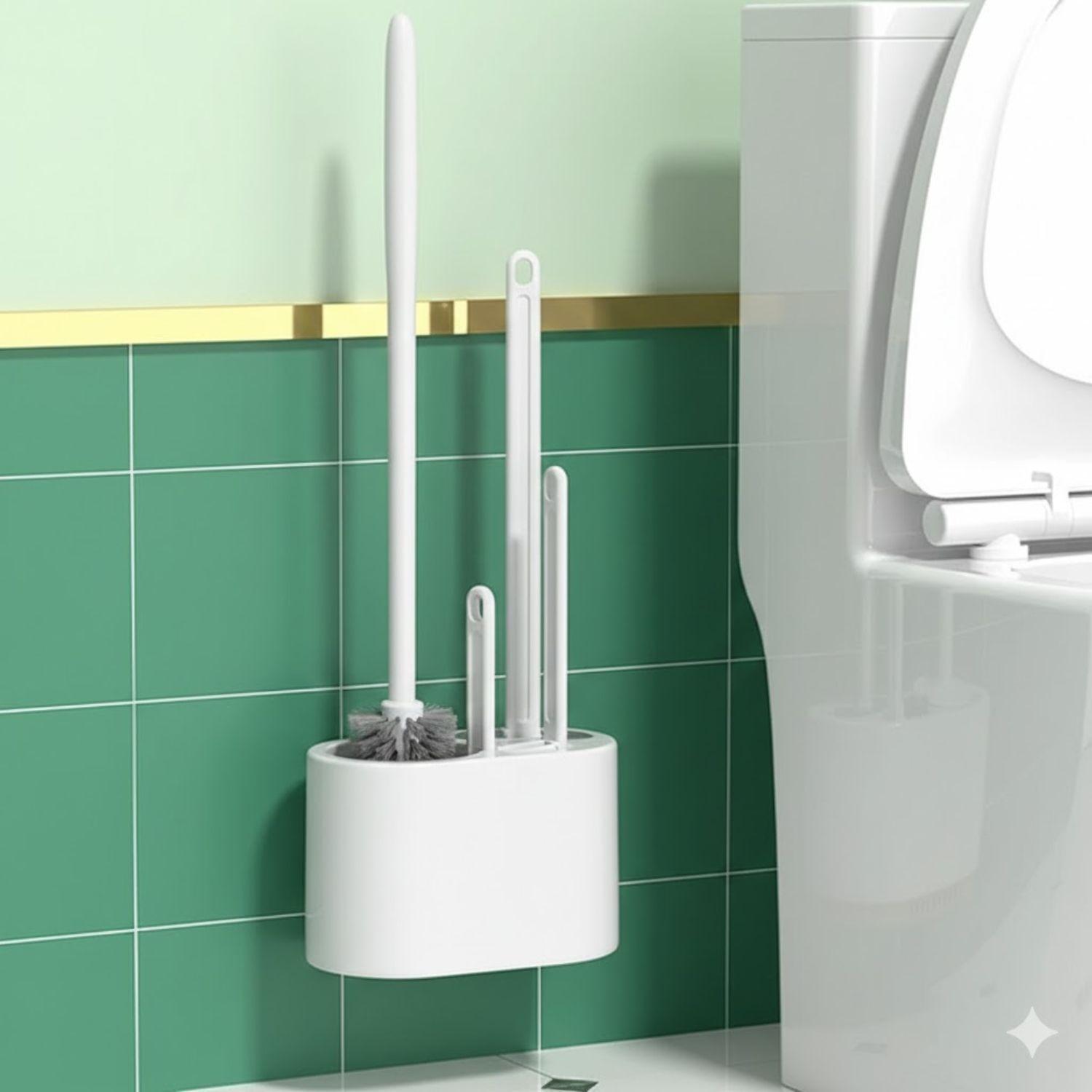 Juego de 3 Cepillos Escobillas Moderno para Inodoro De Baño-4