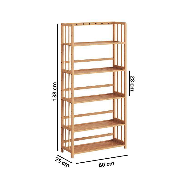 Estante Rectangular de Madera 5 Niveles 138 x 60cm-2
