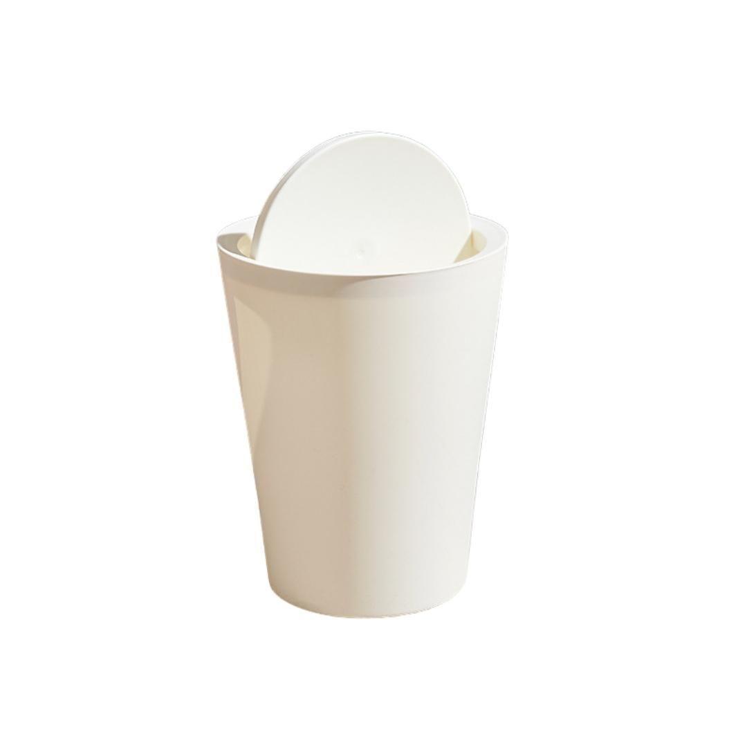 Basurero Con Tapa Para Baño Dormitorio Oficina Cocina Blanco-1