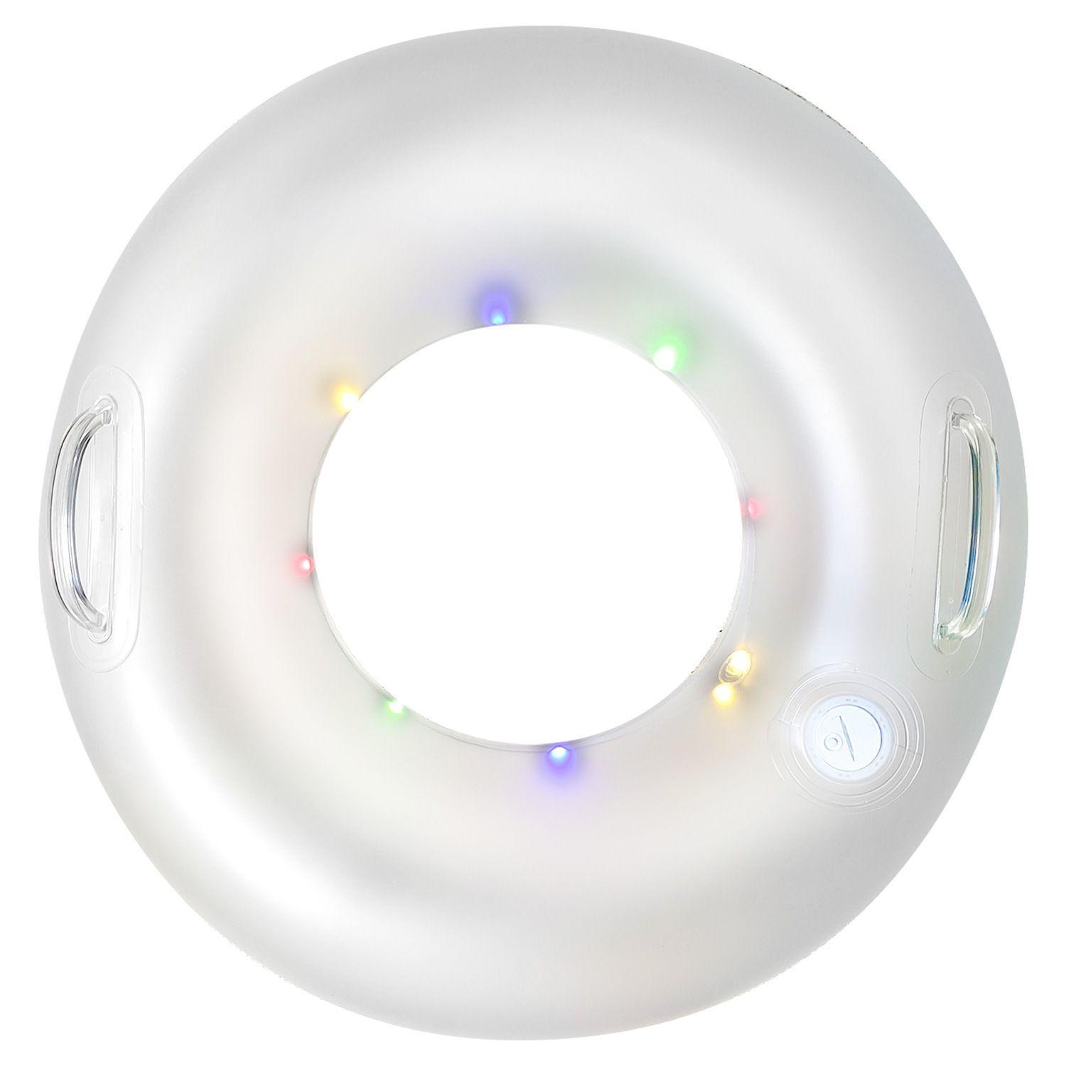Flotador LED Multicolor Anillo con Asas De Natación 26*56-4