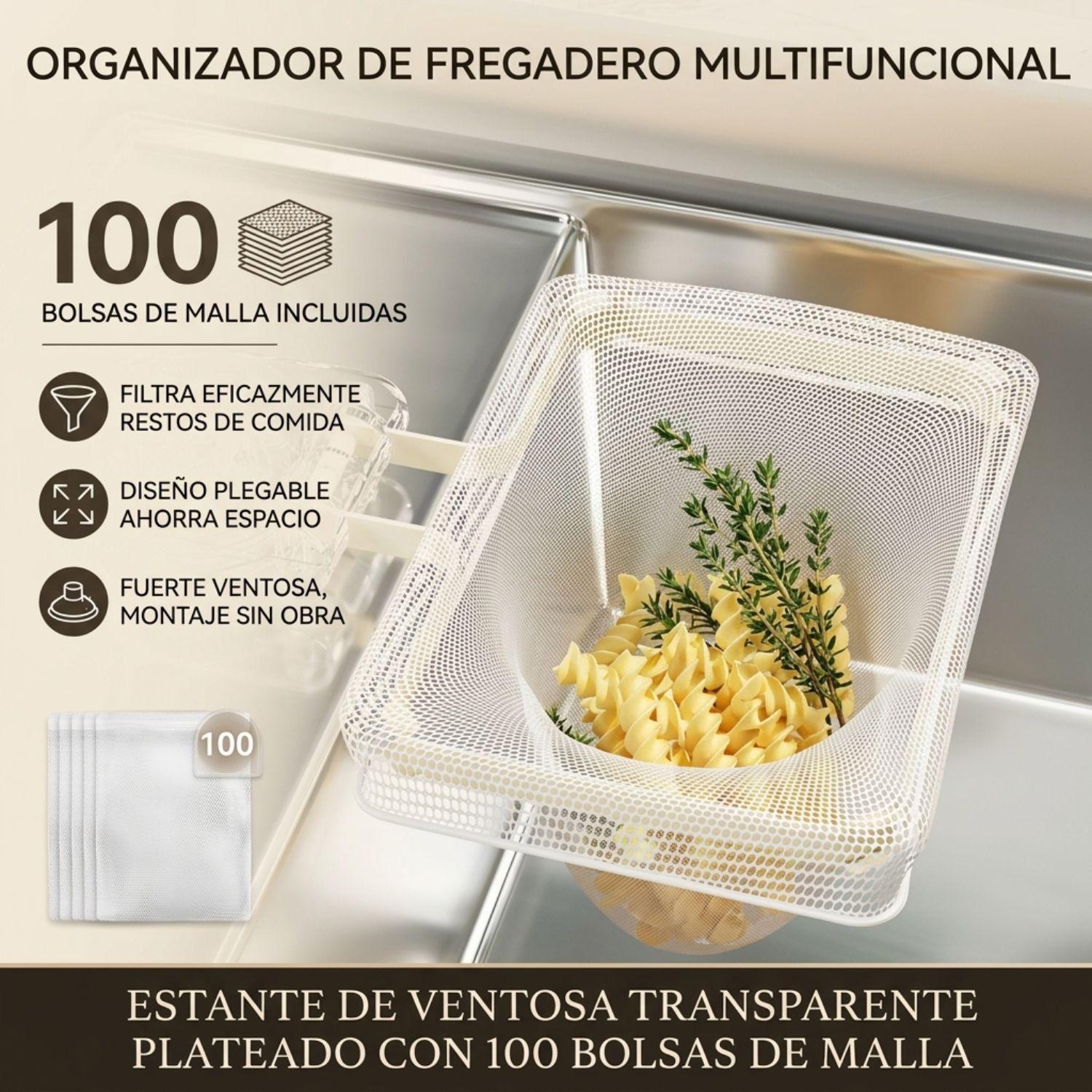 Filtro Para Lavaplatos Para Fregadero Con 100 Bolsas De Malla-4