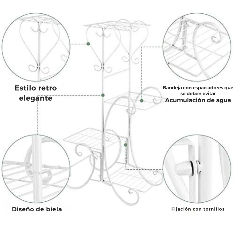 Soporte De 5 Niveles Para Macetas Plantas Decorativo-2