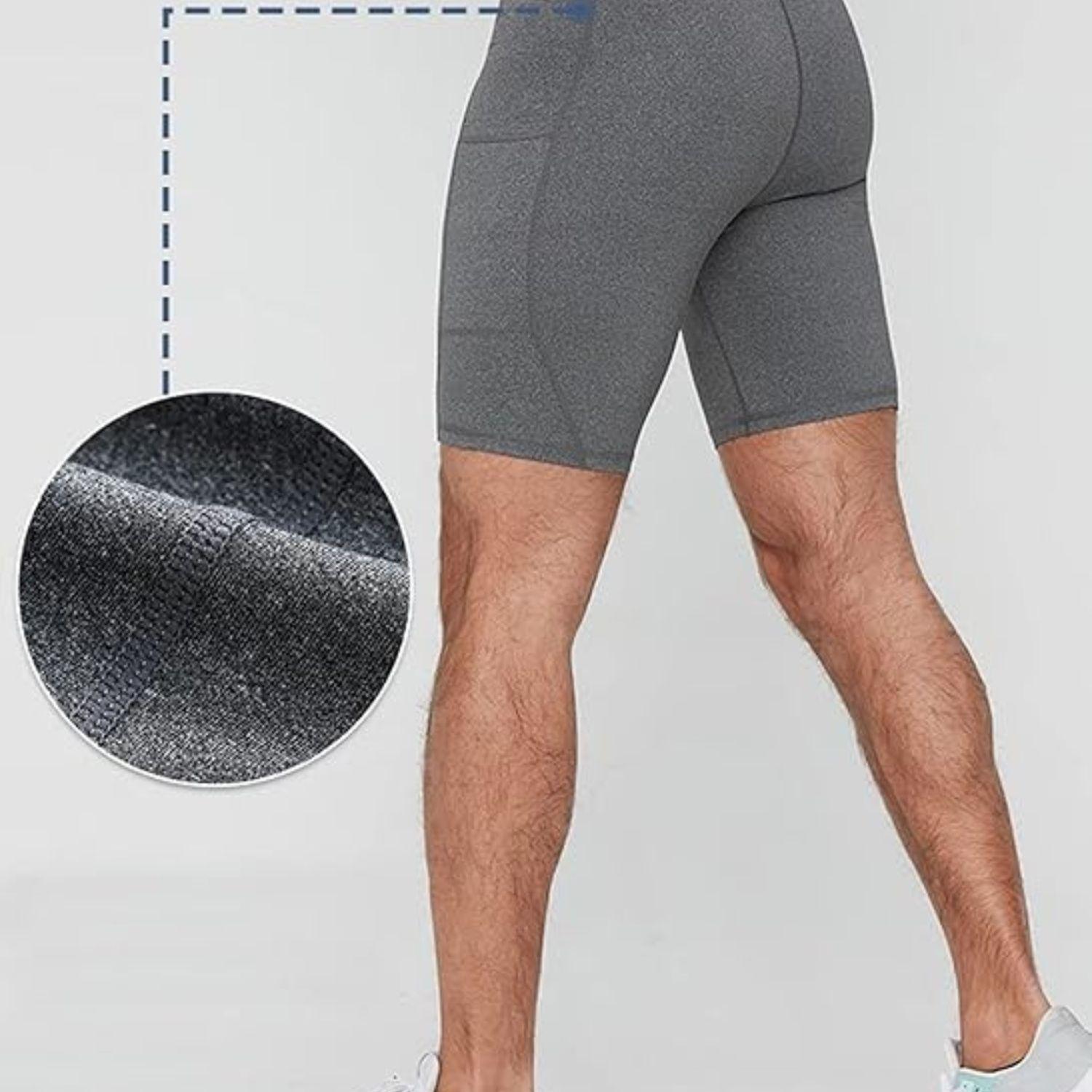 Short Deportivo Calza Hombre Gimnasio Licra Con Bolsillo-3