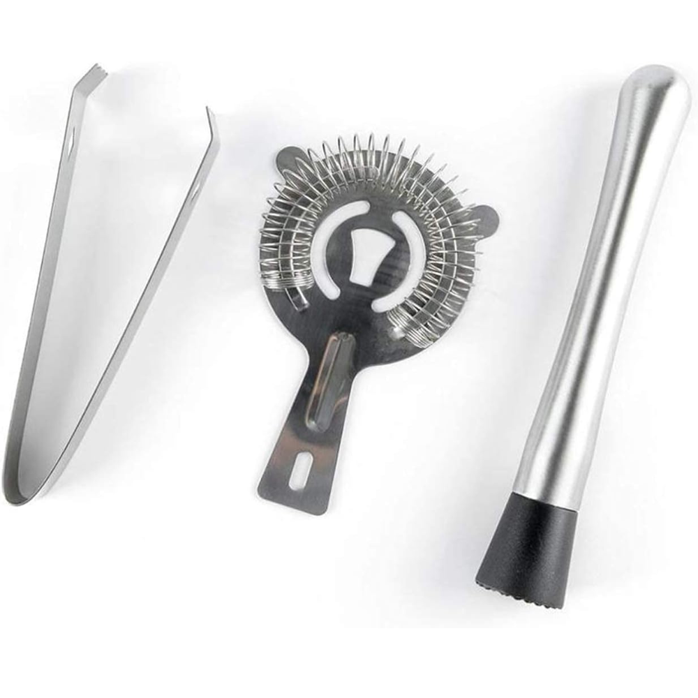 Set Coctelero Bar + Utensilios 10 Pzs Acero Inoxidable-2