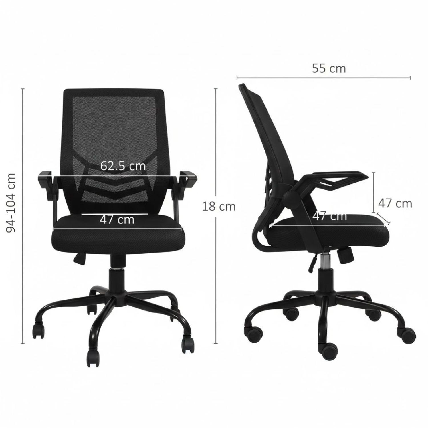 Silla de Oficina Ejecutiva Giratoria Minimalista Ajustable-1