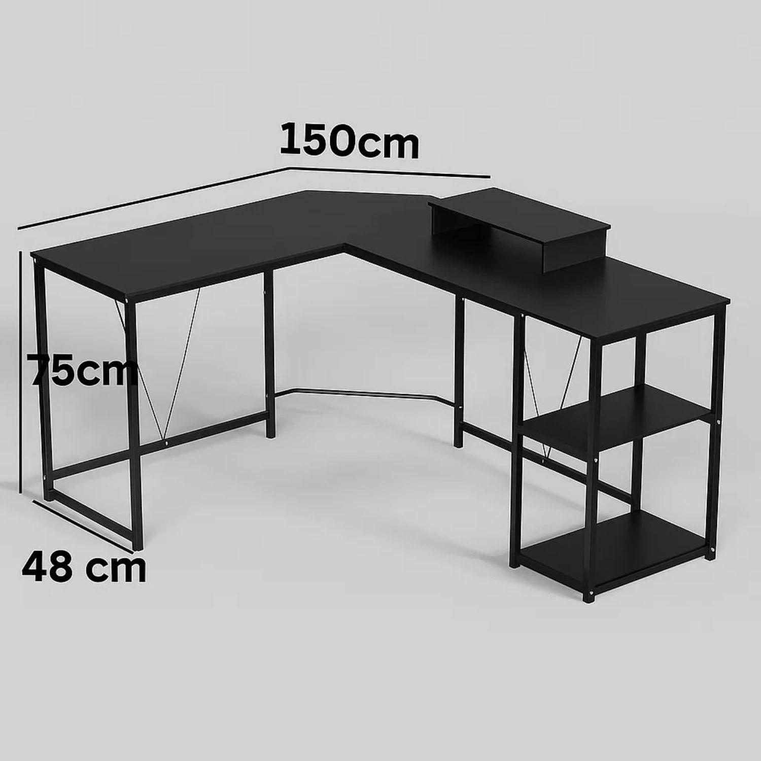 Escritorio Esquinero 150x48x75 en Forma de L Minimalista-1