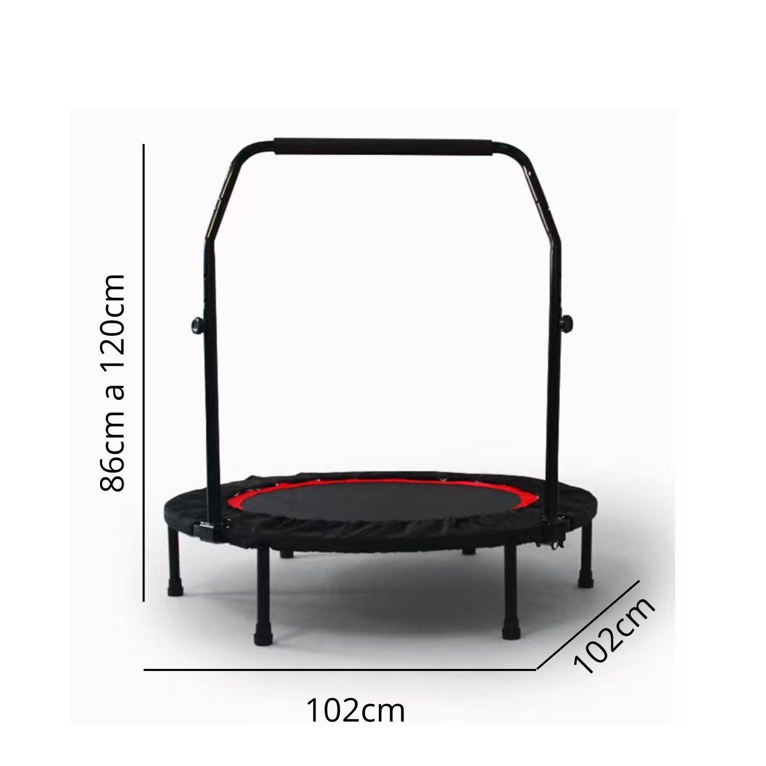 Trampolín Fitness 1,02 m con Barra Ejercicio Resistente-4