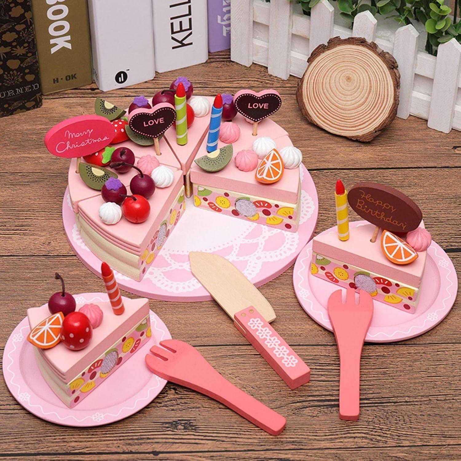 Tarta De Juguete De Madera Para Niños Juguete Didáctico-3