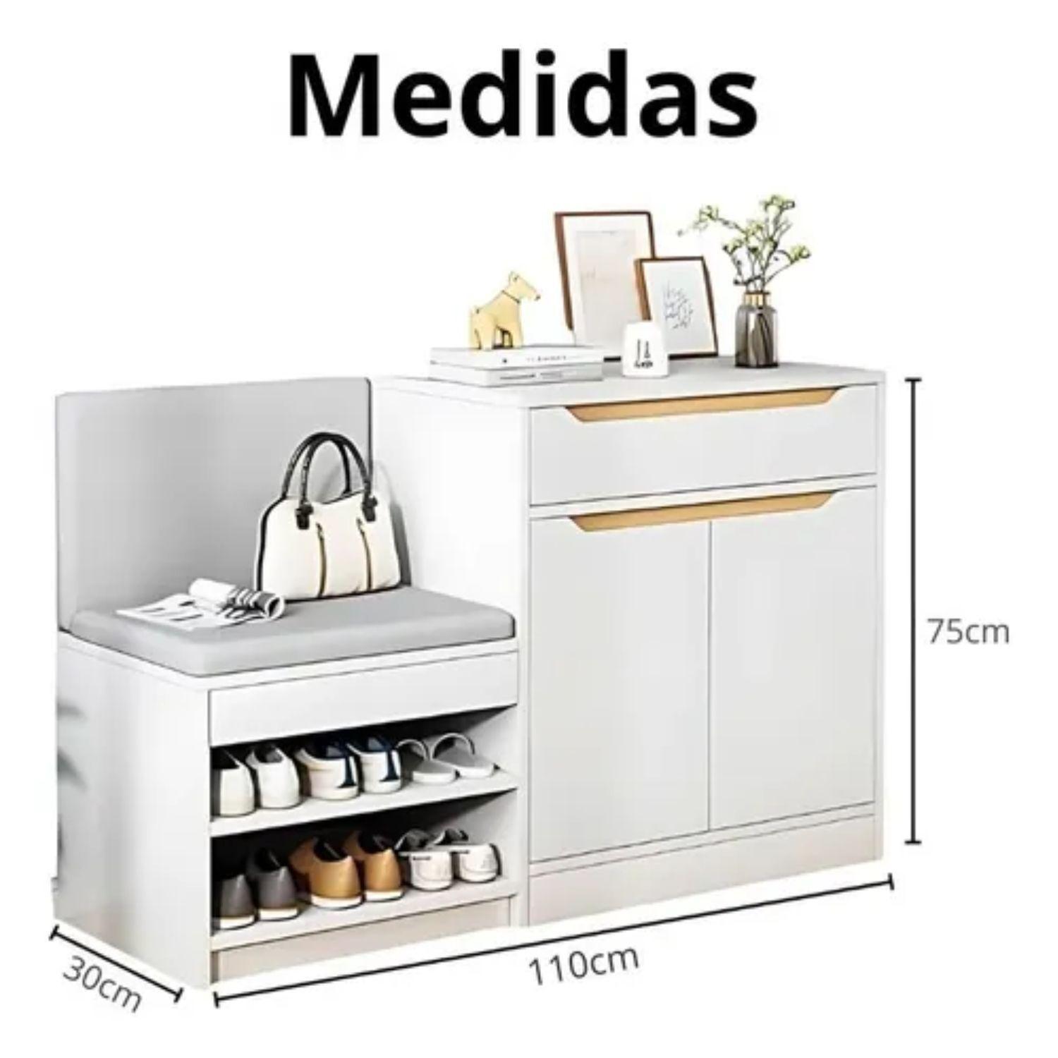 Zapatero Con Armario Cajon 110*30*75CM Organizador Moderno-2