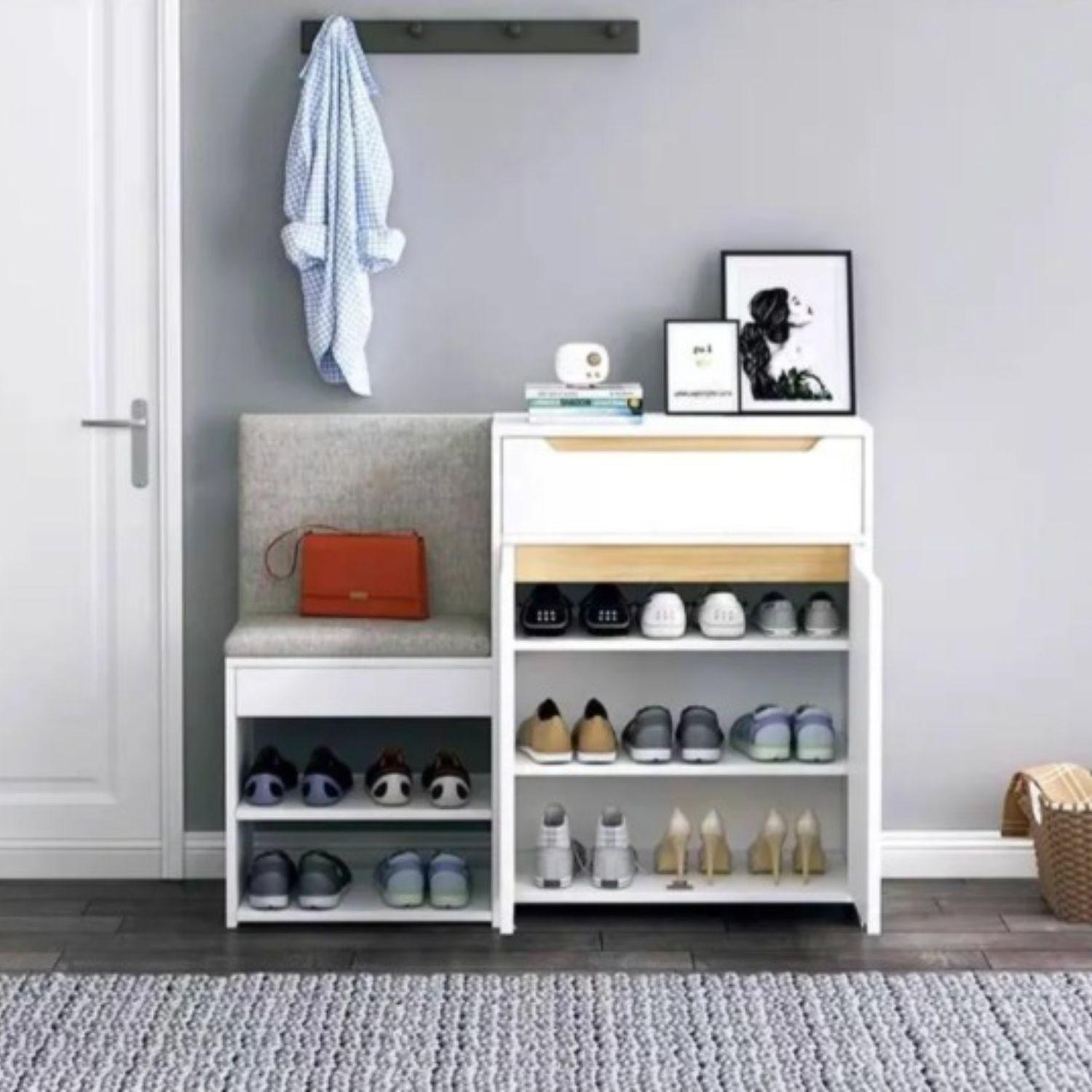 Zapatero Con Armario Cajon 110*24*80CM Organizador Moderno-3