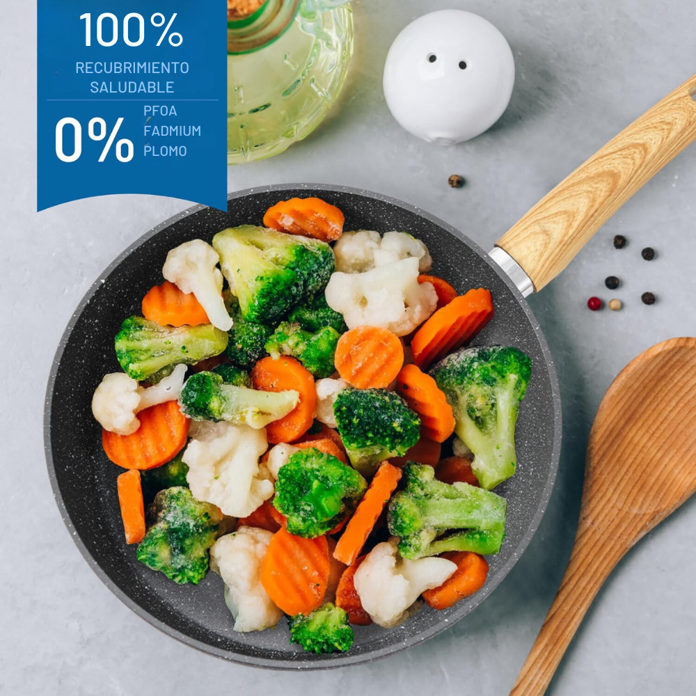 Batería De Cocina 10 Piezas Antiadherente De Piedra Médica-2