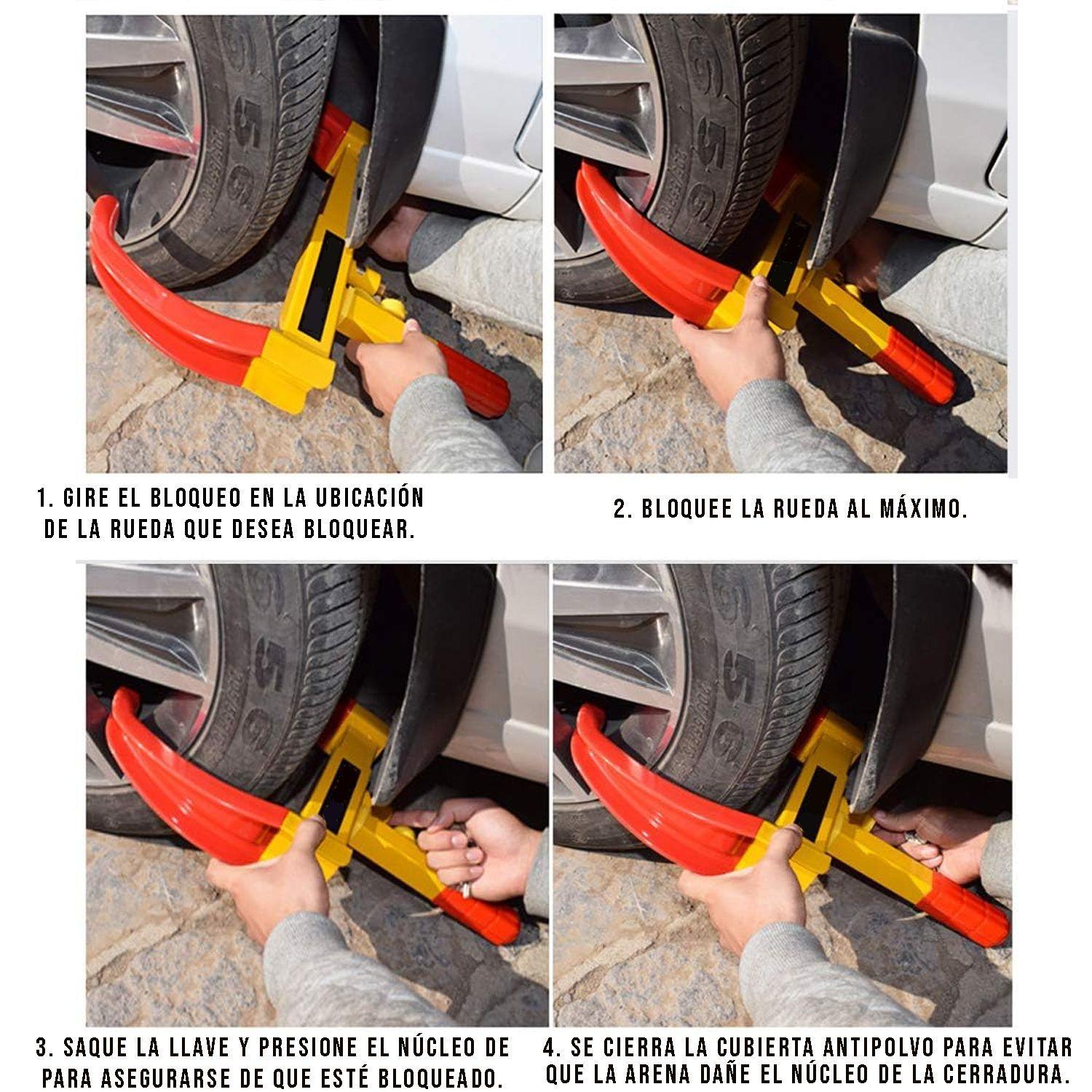 Traba Ruedas Llanta Garras Antirrobo Ajustable Auto Camion-6